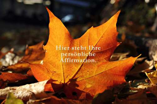 Affirmationen Herbst Blatt Laub