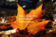 Affirmationen Herbst Blatt Laub