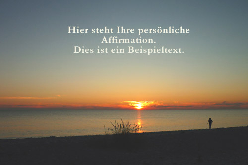 Affirmationen Strand Meer Sonnenuntergang