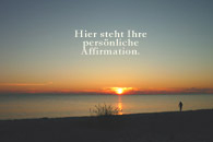 Affirmationen Strand Meer Sonnenuntergang